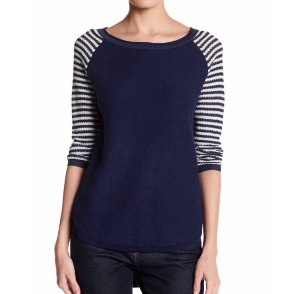 Blue curved hem cardigan!